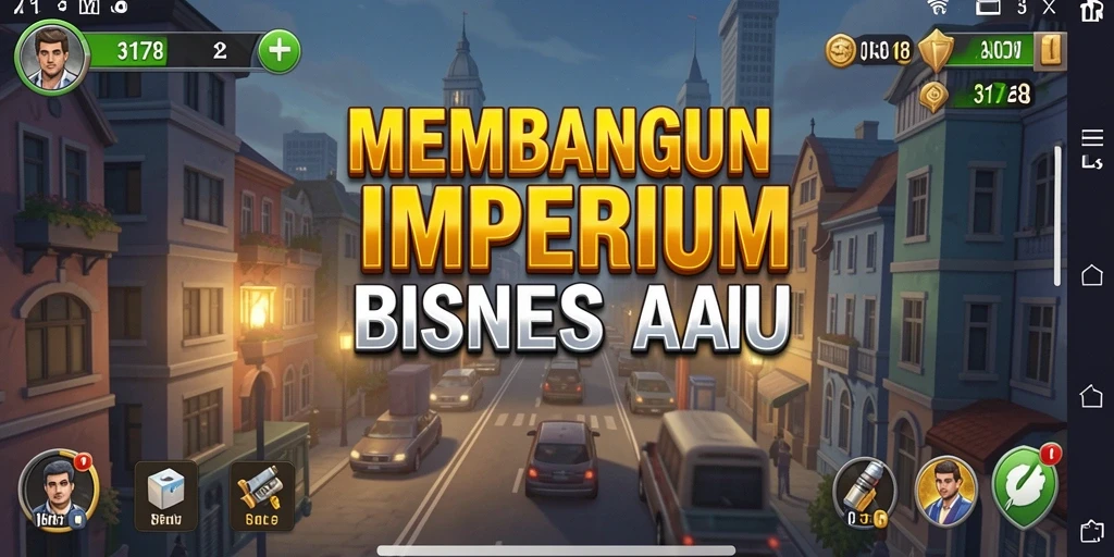 Screenshot gameplay Tycoon di 3178 dengan berbagai peluang bisnis.