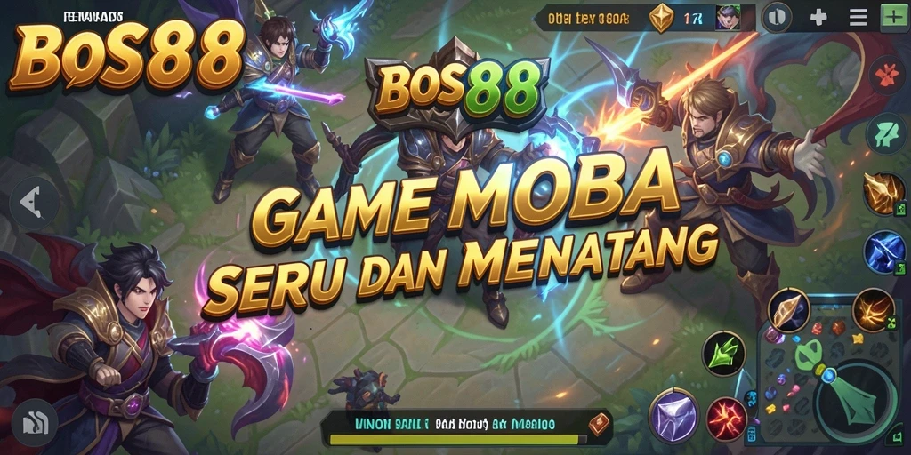 Tangkapan layar gameplay BOS88 yang menampilkan pertarungan seru antar tim.