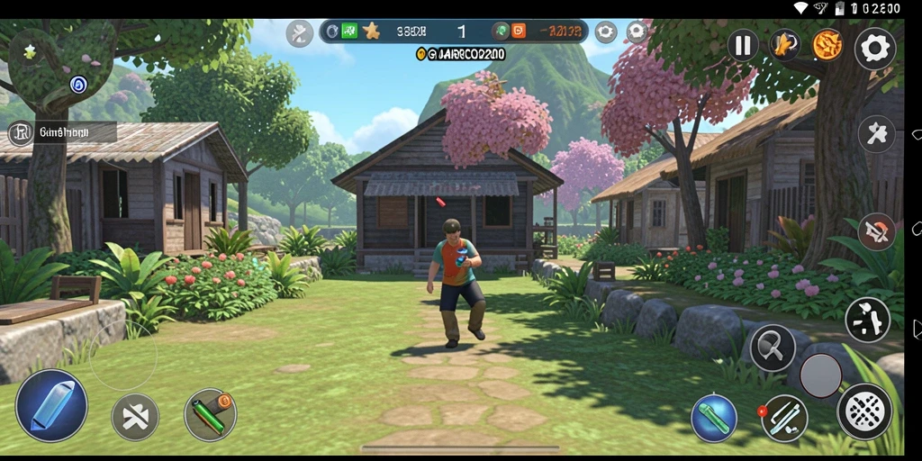 Tampilan gameplay GARCO200 yang ceria dan menarik.