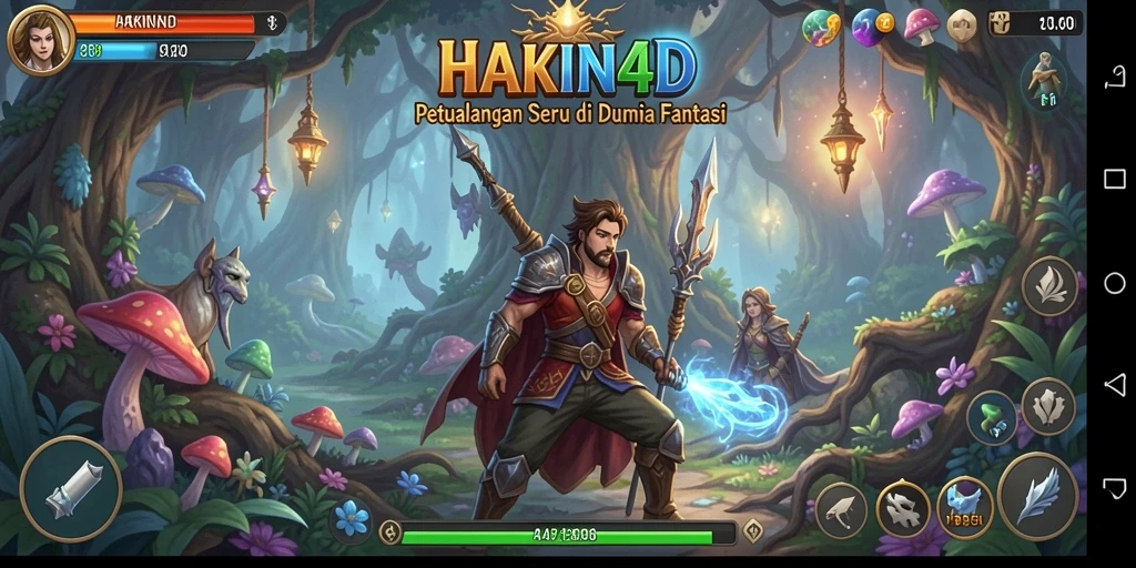 Gameplay seru HAKIN4D dengan karakter dan pertarungan fantastis.