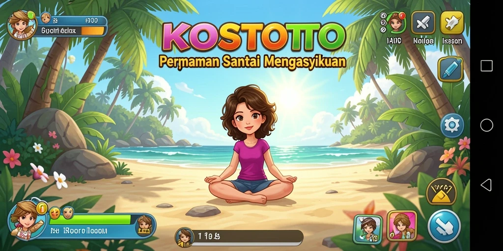 Tampilan gameplay KOSTOTO yang seru dan mengasyikkan.