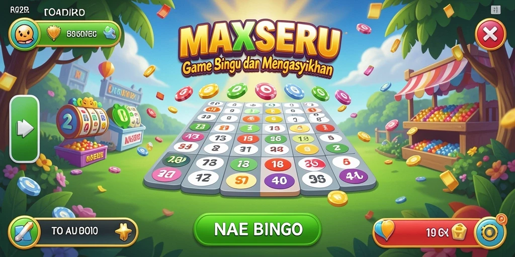 Tampilan gameplay Bingo yang mengasyikkan di MAXSERU.