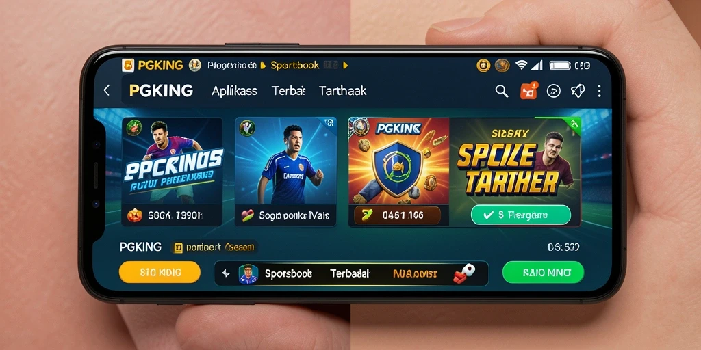 Screenshot PGKING menampilkan tampilan antarmuka sportsbook yang menarik.