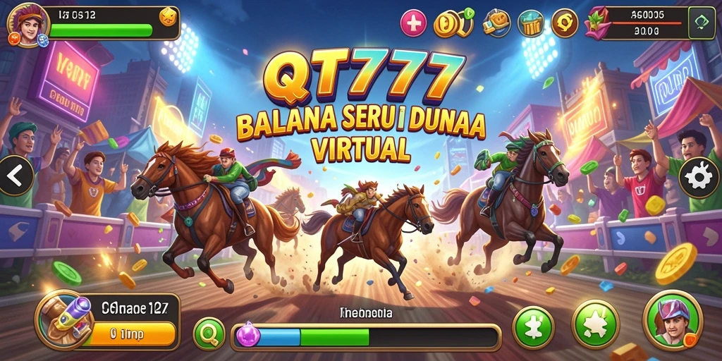Screenshot QT777 menampilkan aksi balapan seru di lintasan.