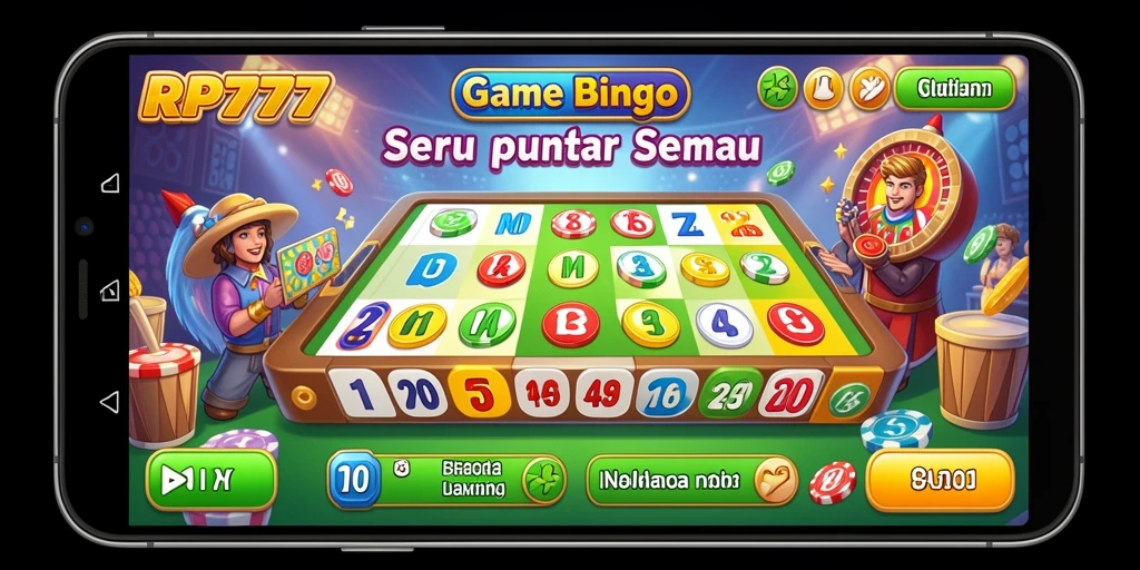 Screenshot gameplay RP777 menampilkan keseruan bermain Bingo.